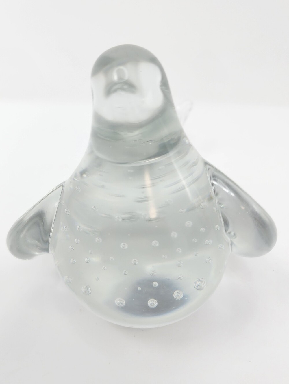 Chonky Bird Clear Art Glass Paperweight - Picture 5 of 10